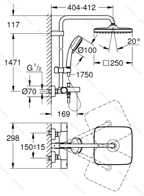 Grohe Tempesta Cosmopolitan 250 26691000