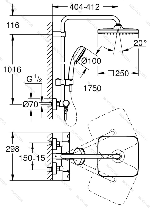 Grohe Tempesta Cosmopolitan 250 26689001