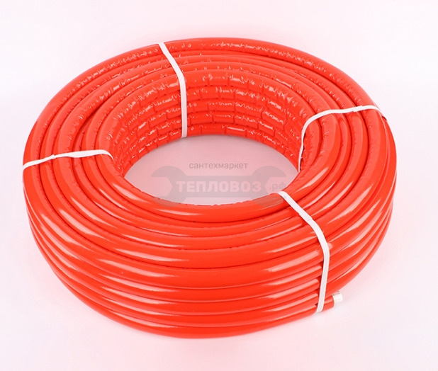 Купить Ritable PEX-a, 16x2,2 (1/50м), в теплоизоляции 6 мм (Красная) в интернет-магазине Тепловоз