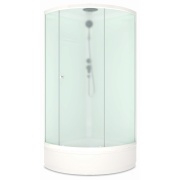 Купить DOMANI-Spa Simple 90х90 см, сатин-матированное стекло, профиль белый, поддон средний в интернет-магазине Дождь