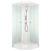 Купить Domani-Spa Delight Slim 80х80 см, сатин-матированное стекло, профиль белый, поддон низкий в интернет-магазине Дождь