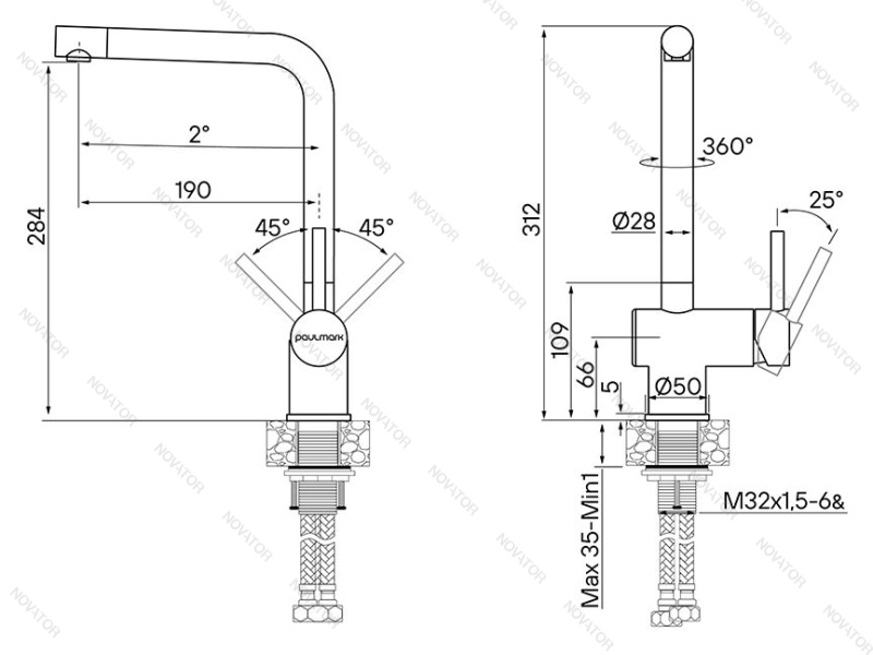 Paulmark Spring Sp212067-BS, брашированная сталь