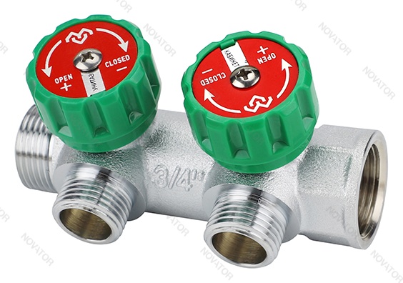 Varmega VM14612, вр-нр 3/4"х2-выхода Евроконус 3/4"