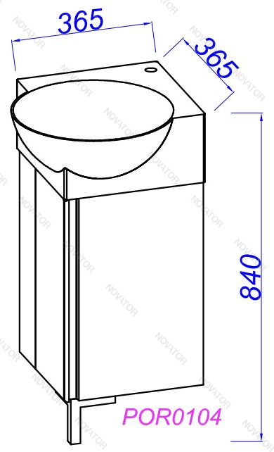 Aqwella Porto 46 см, белый