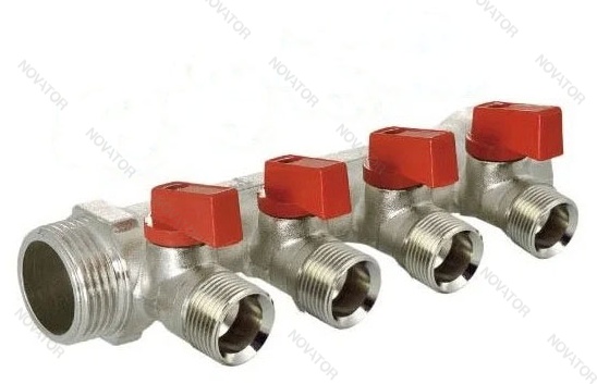 Lavita B-4H вр 3/4"х4 выхода, нр 1/2"