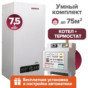 Купить ВОЕВОДА СИЛА-7,5 + Термостат ZONT H-1V+ПРЕДНАСТРОЙКА в интернет-магазине Дождь