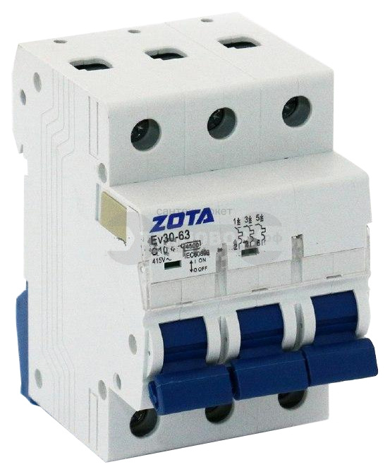 Купить Zota Ev30-63N 3P 6kA 16A в интернет-магазине Тепловоз