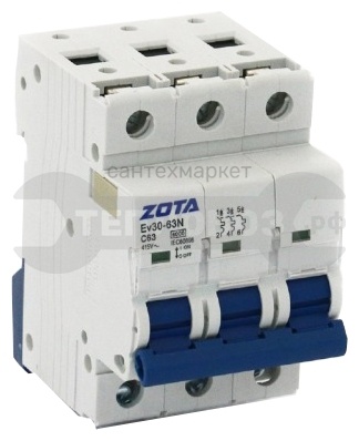 Купить Zota Ev30-63N. 3P 6kA 25A в интернет-магазине Тепловоз