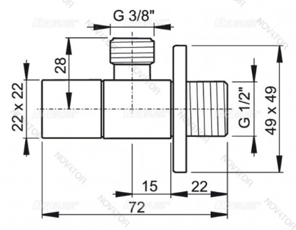 Alcaplast ARV002, 1/2х3/8