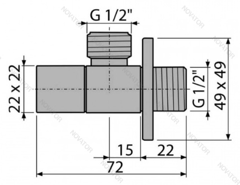 Alcaplast ARV004, 1/2х1/2