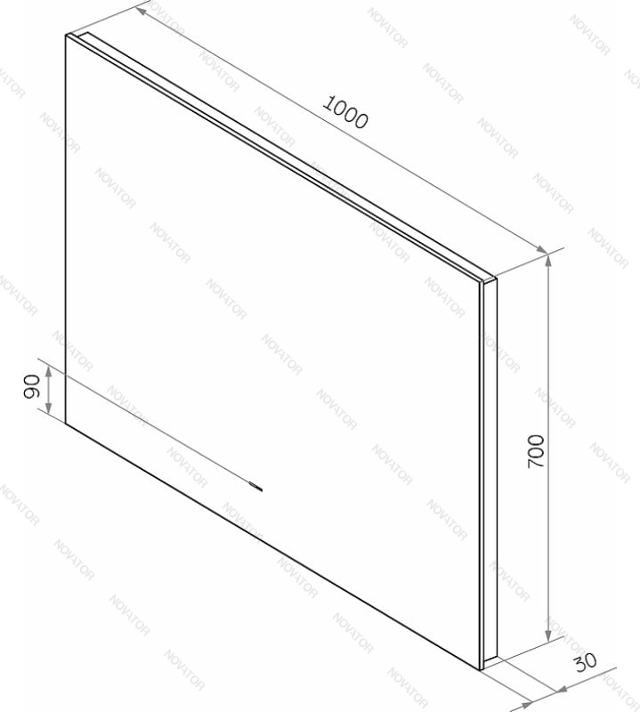 Континент Trezhe LED ЗЛП400 100 см