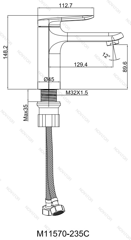 Otgon Grace Black M11570-235CB(H), черный матовый