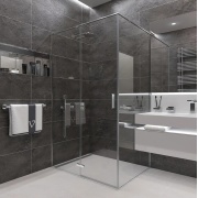 Купить Veconi 90х90 см, VN73-90-01-C4, KP07-90-01-C4, прозрачное стекло, профиль хром, без поддона в интернет-магазине Дождь