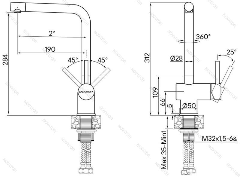 Paulmark Spring Sp212067-GM, вороненая сталь