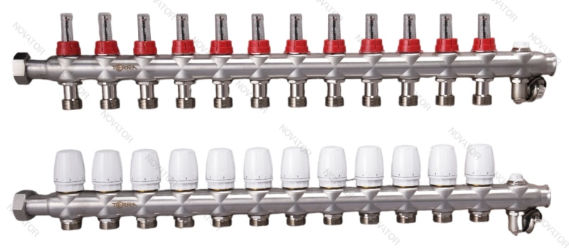 Terra TCS-12+1, 1"х12+1 выхода 3/4 евроконус, нержавеющая сталь