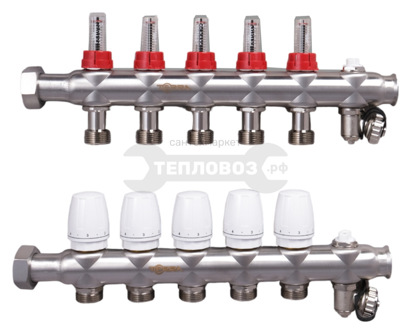 Купить Terra TCS-5+1, 1"х 5+1 выхода 3/4 евроконус, нержавеющая сталь в интернет-магазине Тепловоз