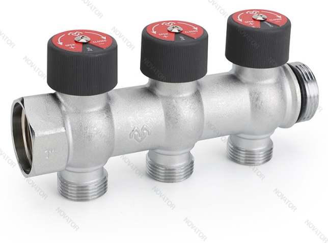 Varmega VMMM03-C06153, вр-нр 1"х3-выхода Евроконус 3/4"