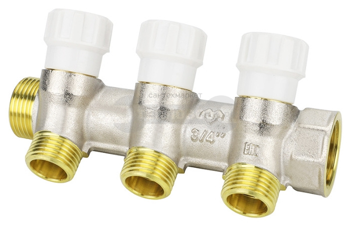 Купить Varmega VM14713, 3/4" х3 вых. Евроконус 3/4" в интернет-магазине Тепловоз
