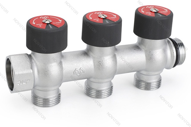 Varmega VMMM03-C05153, вр-нр 3/4"х3-выхода Евроконус 3/4"