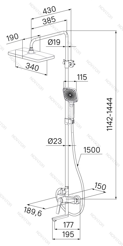 Iddis Parker PARBL3Fi06, черный матовый