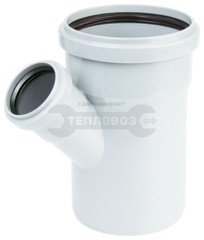 Купить Terra 110/50 мм 45°, внутренняя, белый в интернет-магазине Тепловоз